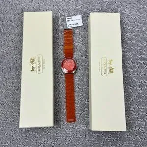 NEW Coach Ladies Watch Orange Silicon Jelly Strap Coach watch red barely worn | Mercari main image 4